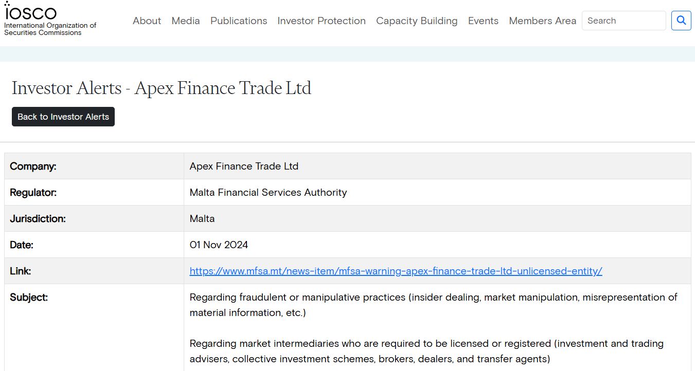 Apex Finance Trade Ltd Review