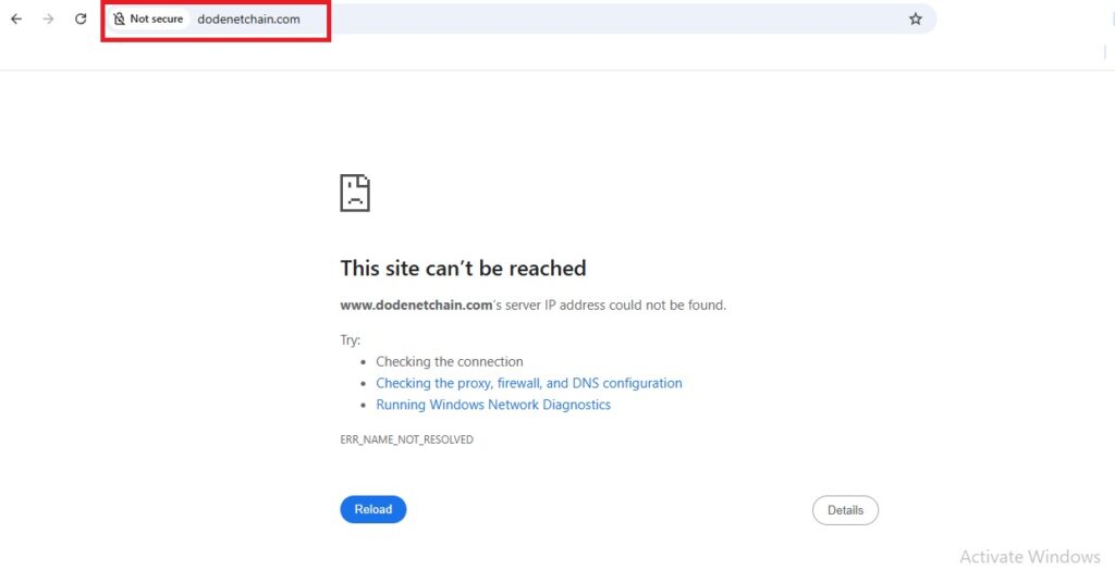 Dodenetchain Website