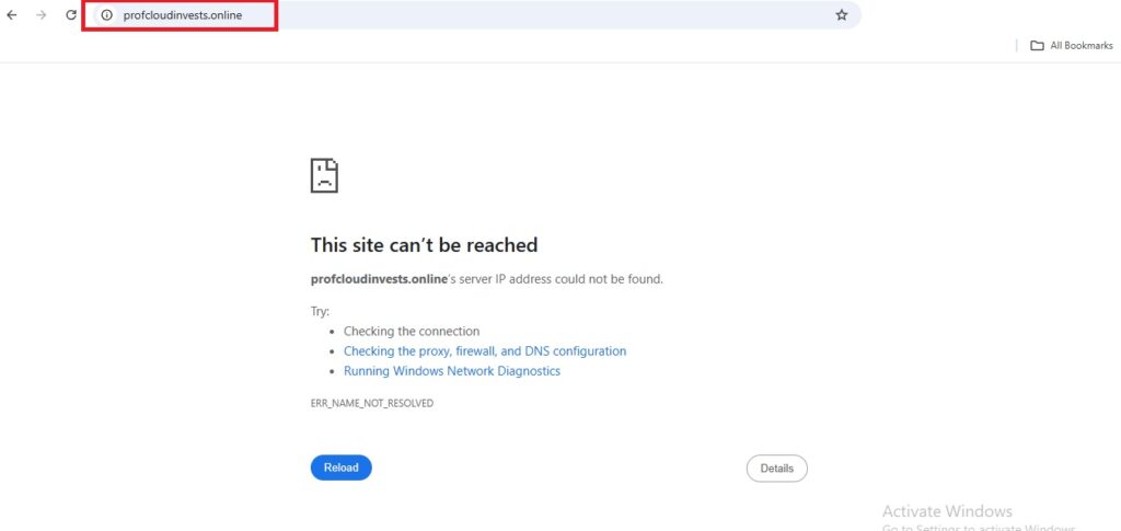 Prof Cloud Invests Website