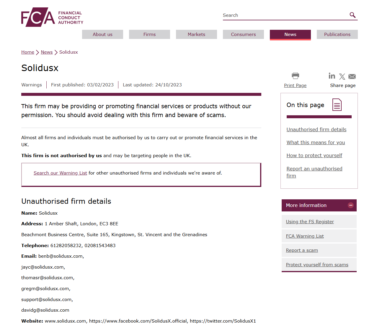 Solidusx-FCA-Warning