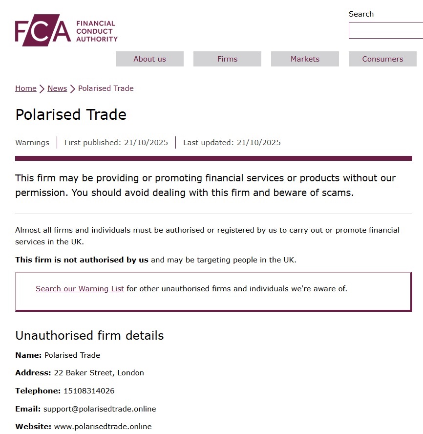 Polarised Trade FCA
