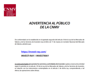 CNMV warning