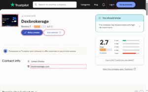 Dexbrokerage Trustpilot
