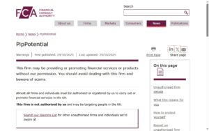 PipPotential-FCA Warnings