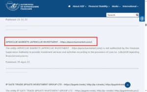 Warning Apexcluemarket