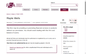 Maple-Wells-FCA Warnings