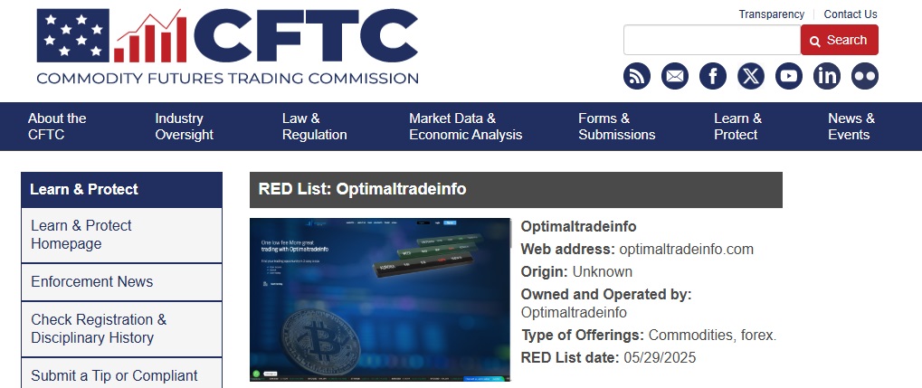Optimaltradeinfo CFTC