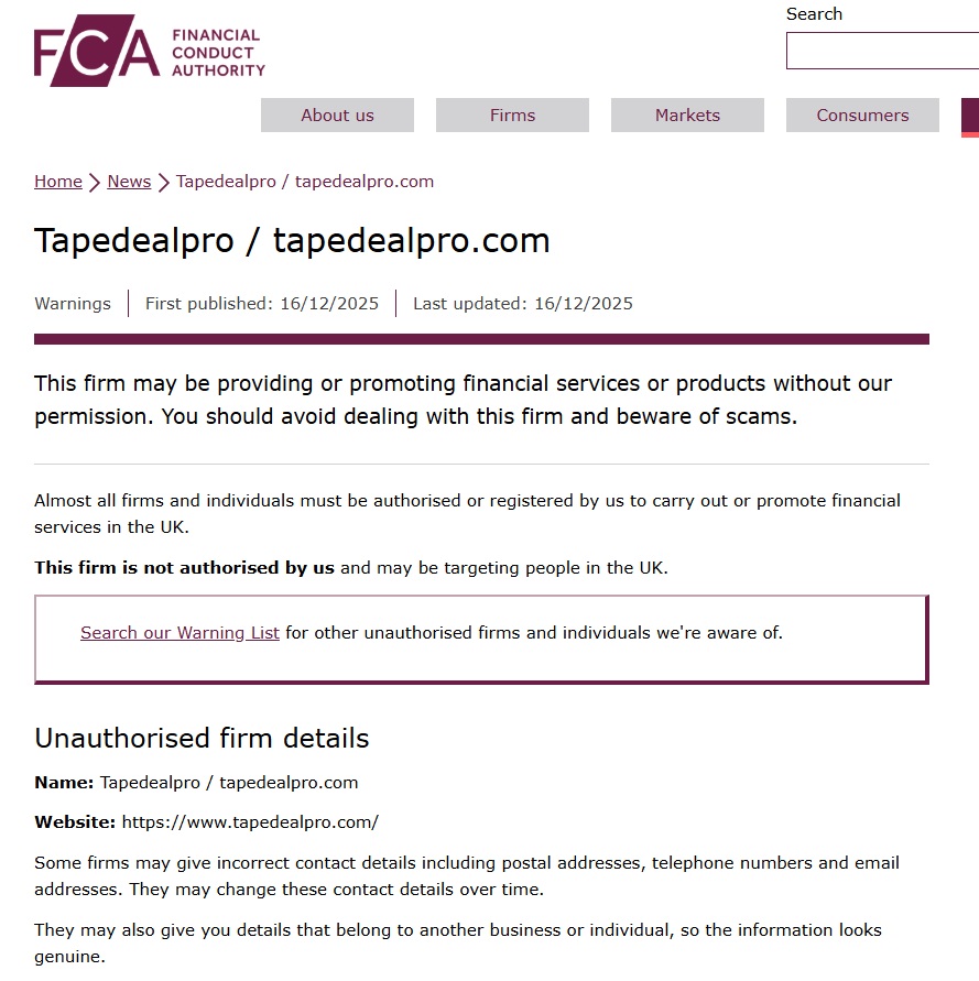 Tapedealpro FCA