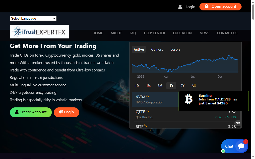 ITrustExpertfX Broker Review: Is It Safe or a Scam?