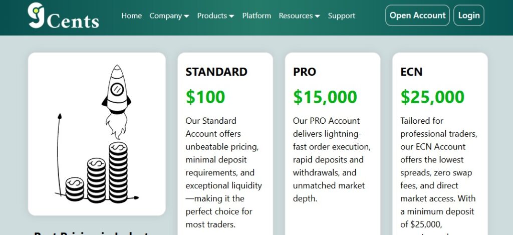 9Cents Minimum Deposit