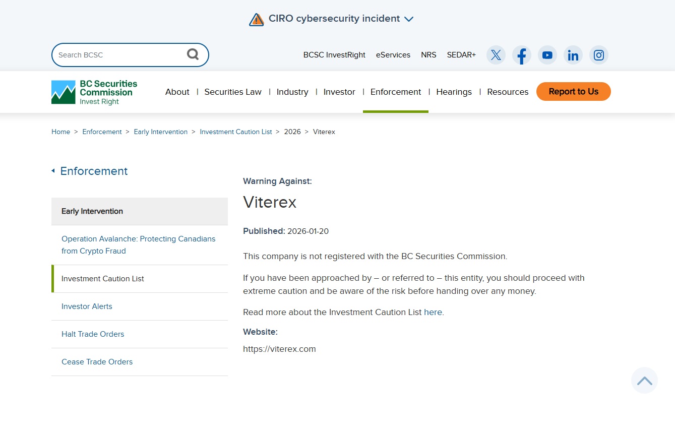 Viterex-BCSC-Warning