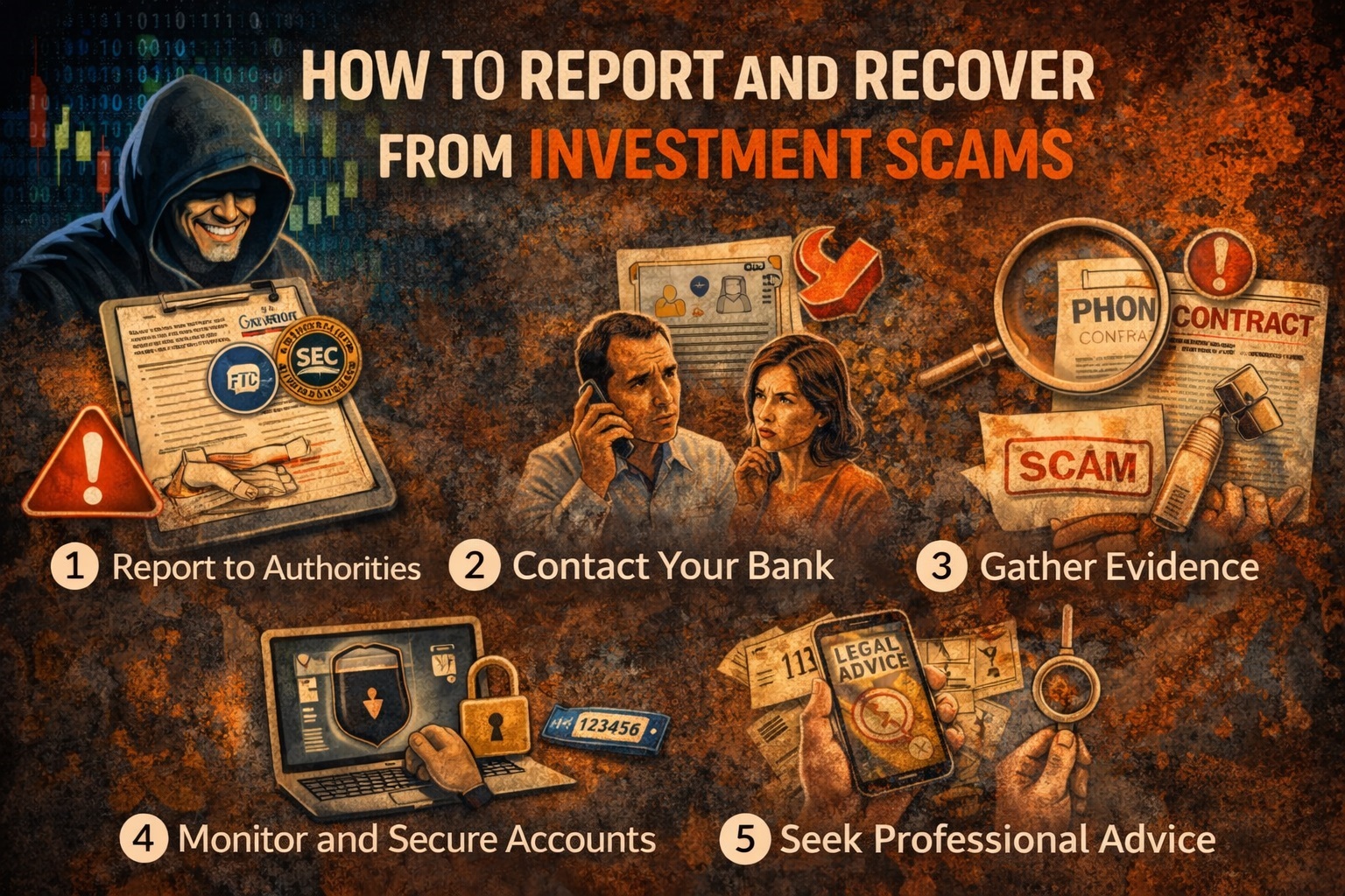 how to report and recover from investment scams
